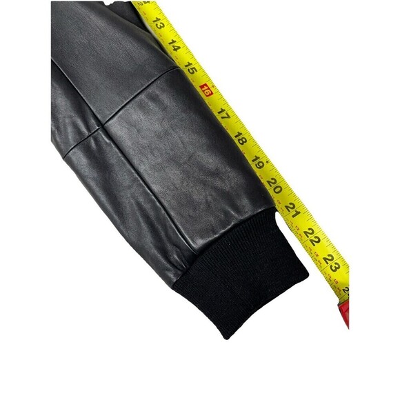 Club Monaco Black Lamb Leather Canvas Cargo Utility Jacket Size S Pockets zip - Picture 8 of 11